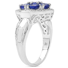 Load image into Gallery viewer, 1.61 Carat Genuine Tanzanite .925 Sterling Silver Ring