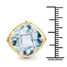 Load image into Gallery viewer, 12.79 Carat Genuine Blue Topaz .925 Sterling Silver Ring