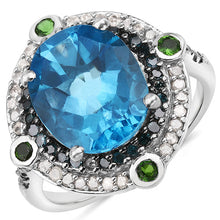 Load image into Gallery viewer, 5.84 Carat Genuine Multi Stones .925 Sterling Silver Ring