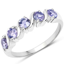 Load image into Gallery viewer, 1.15 Carat Genuine Tanzanite .925 Sterling Silver Ring