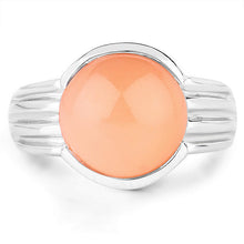 Load image into Gallery viewer, 6.00 Carat Genuine Peach Moonstone .925 Sterling Silver Ring