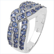 Load image into Gallery viewer, 1.26 Carat Genuine Tanzanite .925 Sterling Silver Ring