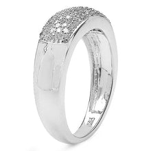 Load image into Gallery viewer, 0.49 Carat Genuine White Diamond .925 Sterling Silver Ring