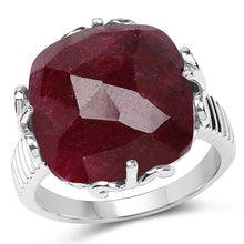 Load image into Gallery viewer, 13.65 Carat Dyed Ruby .925 Sterling Silver Ring