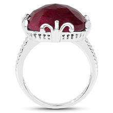Load image into Gallery viewer, 13.65 Carat Dyed Ruby .925 Sterling Silver Ring