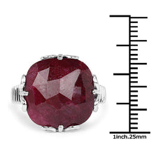 Load image into Gallery viewer, 13.65 Carat Dyed Ruby .925 Sterling Silver Ring