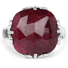 Load image into Gallery viewer, 13.65 Carat Dyed Ruby .925 Sterling Silver Ring