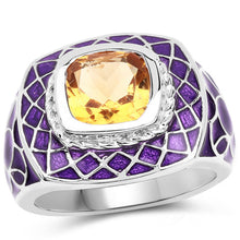 Load image into Gallery viewer, 2.00 Carat Genuine Citrine .925 Sterling Silver Ring