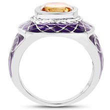 Load image into Gallery viewer, 2.00 Carat Genuine Citrine .925 Sterling Silver Ring