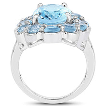 Load image into Gallery viewer, 8.67 Carat Genuine Blue Topaz .925 Sterling Silver Ring