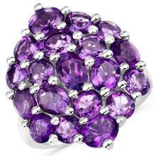 Load image into Gallery viewer, 5.44 Carat Genuine Amethyst .925 Sterling Silver Ring