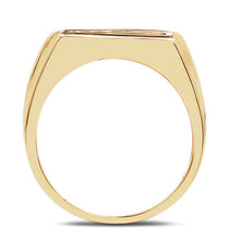 Load image into Gallery viewer, 14K Yellow Gold Plated 0.25 Carat Genuine Blue Diamond .925 Sterling Silver Ring