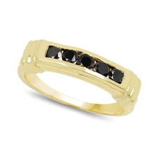 Load image into Gallery viewer, 0.50 Carat Genuine Black Diamond .925 Sterling Silver Ring