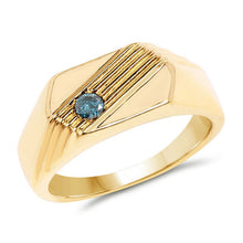 Load image into Gallery viewer, 0.12 Carat Genuine Blue Diamond .925 Sterling Silver Ring