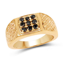 Load image into Gallery viewer, 0.40 Carat Genuine Black Diamond .925 Sterling Silver Ring