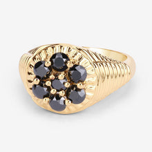 Load image into Gallery viewer, 0.91 Carat Genuine Black Diamond .925 Sterling Silver Ring