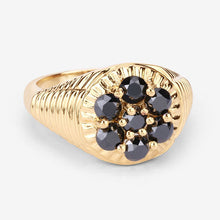 Load image into Gallery viewer, 0.91 Carat Genuine Black Diamond .925 Sterling Silver Ring