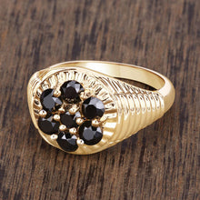 Load image into Gallery viewer, 0.91 Carat Genuine Black Diamond .925 Sterling Silver Ring
