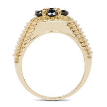 Load image into Gallery viewer, 0.91 Carat Genuine Black Diamond .925 Sterling Silver Ring
