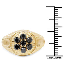 Load image into Gallery viewer, 0.91 Carat Genuine Black Diamond .925 Sterling Silver Ring