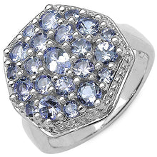 Load image into Gallery viewer, 1.61 Carat Genuine Tanzanite .925 Sterling Silver Ring