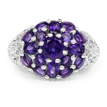 Load image into Gallery viewer, 3.29 Carat Genuine Amethyst .925 Sterling Silver Ring