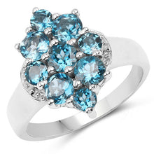 Load image into Gallery viewer, 2.16 Carat Genuine London Blue Topaz .925 Sterling Silver Ring