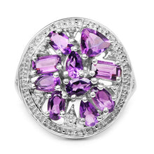Load image into Gallery viewer, 2.76 Carat Genuine Amethyst .925 Sterling Silver Ring
