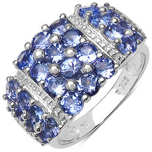 Load image into Gallery viewer, 2.06 Carat Genuine Tanzanite .925 Sterling Silver Ring