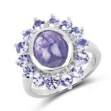 Load image into Gallery viewer, 3.76 Carat Genuine Tanzanite .925 Sterling Silver Ring