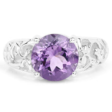 Load image into Gallery viewer, 3.30 Carat Genuine Amethyst .925 Sterling Silver Ring