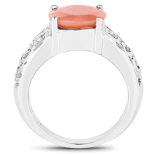 Load image into Gallery viewer, 3.30 Carat Genuine Peach Moonstone .925 Sterling Silver Ring