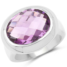 Load image into Gallery viewer, 8.25 Carat Genuine Amethyst .925 Sterling Silver Ring