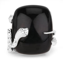 Load image into Gallery viewer, 21.04 Carat Genuine Black Onyx and White Topaz .925 Sterling Silver Ring