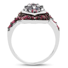 Load image into Gallery viewer, 1.77 Carat Genuine Blue Sapphire and Ruby .925 Sterling Silver Ring