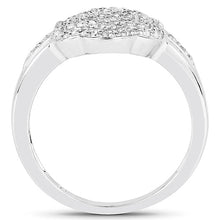 Load image into Gallery viewer, 14K Yellow Gold Plated 0.29 Carat Genuine White Diamond .925 Sterling Silver Ring
