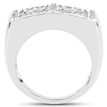 Load image into Gallery viewer, 14K Yellow Gold Plated 0.19 Carat Genuine White Diamond .925 Sterling Silver Ring