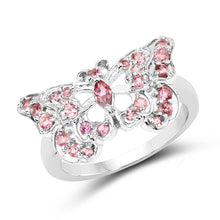 Load image into Gallery viewer, 0.83 Carat Genuine Pink Tourmaline .925 Sterling Silver Ring