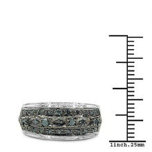 Load image into Gallery viewer, 0.27 Carat Genuine Blue Diamond .925 Sterling Silver Ring
