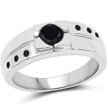 Load image into Gallery viewer, 0.56 Carat Genuine Black Diamond .925 Sterling Silver Ring