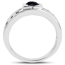 Load image into Gallery viewer, 0.56 Carat Genuine Black Diamond .925 Sterling Silver Ring