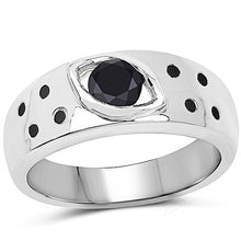 Load image into Gallery viewer, 0.59 Carat Genuine Black Diamond .925 Sterling Silver Ring