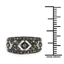 Load image into Gallery viewer, 0.27 Carat Genuine Green Diamond .925 Sterling Silver Ring
