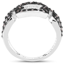 Load image into Gallery viewer, 0.32 Carat Genuine Champagne Diamond .925 Sterling Silver Ring