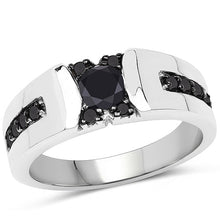 Load image into Gallery viewer, 0.83 Carat Genuine Black Diamond .925 Sterling Silver Ring