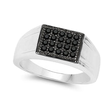 Load image into Gallery viewer, 0.30 Carat Genuine Black Diamond .925 Sterling Silver Ring
