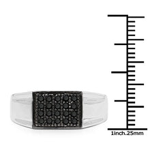 Load image into Gallery viewer, 0.30 Carat Genuine Black Diamond .925 Sterling Silver Ring