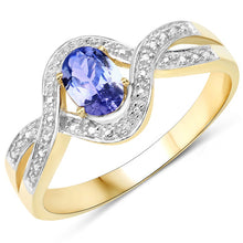 Load image into Gallery viewer, 0.75 Carat Genuine Tanzanite .925 Sterling Silver Ring