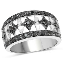Load image into Gallery viewer, 0.29 Carat Genuine Black Diamond .925 Sterling Silver Ring