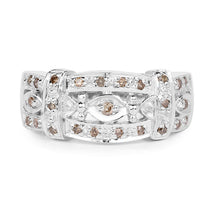 Load image into Gallery viewer, 0.32 Carat Genuine Champagne Diamond .925 Sterling Silver Ring